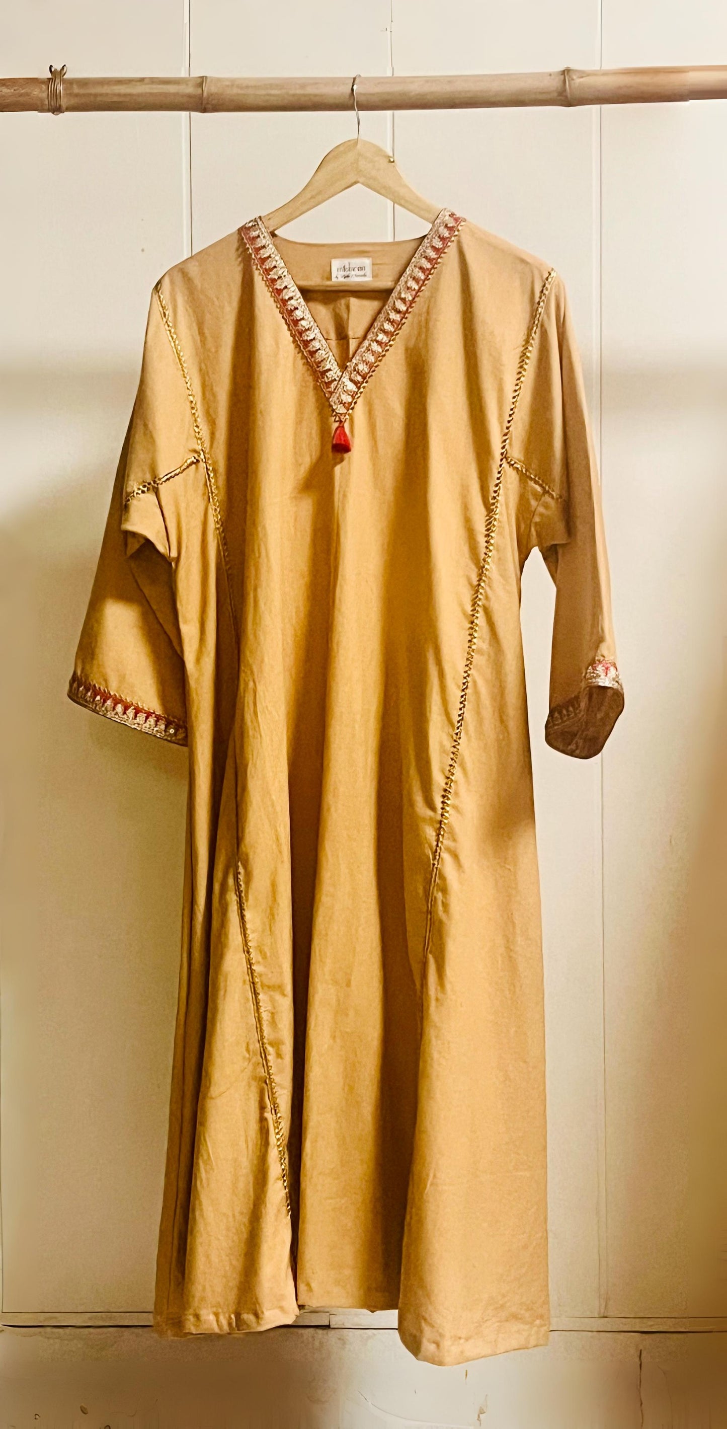 Elegant Khadi Straight Kurti – Handcrafted by Mishran